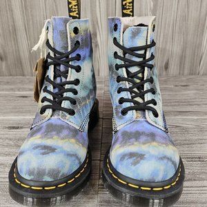 Dr. Martens 1460 Pascal Blue Summer Tie Dye Tumbled- Women's Size 5-MSRP$160 NEW